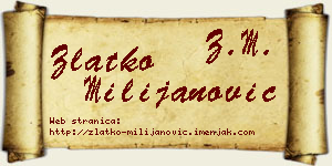 Zlatko Milijanović vizit kartica